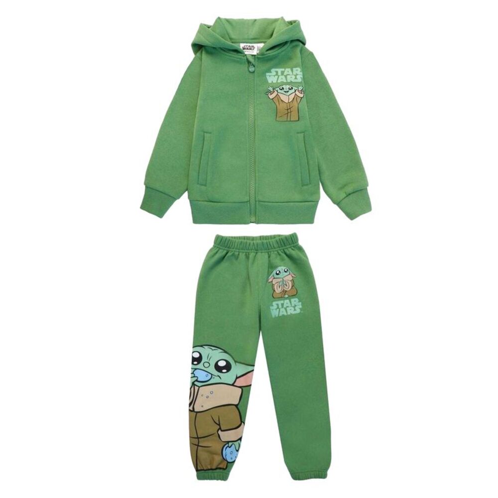 Star Wars Womens/Ladies Baby Yoda Hoodie And Joggers Set / Green